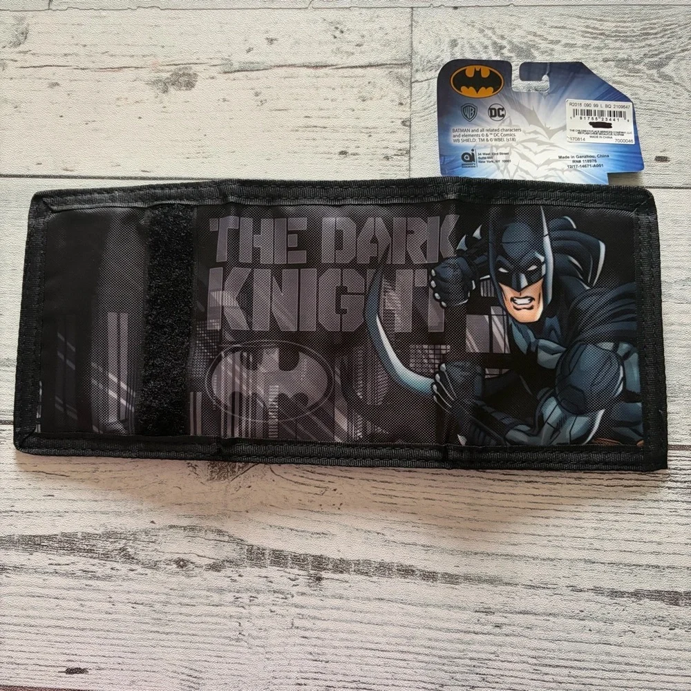 WB DC Batman The Dark Knight Trifold Waterproof Wallet NEW with Tag OS